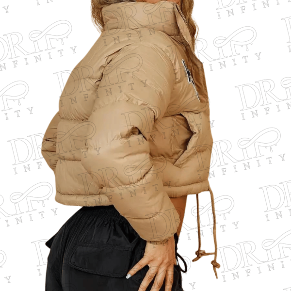 DRIP INFINITY: Women's Cropped NYC Logo Puffer Jacket (Back)