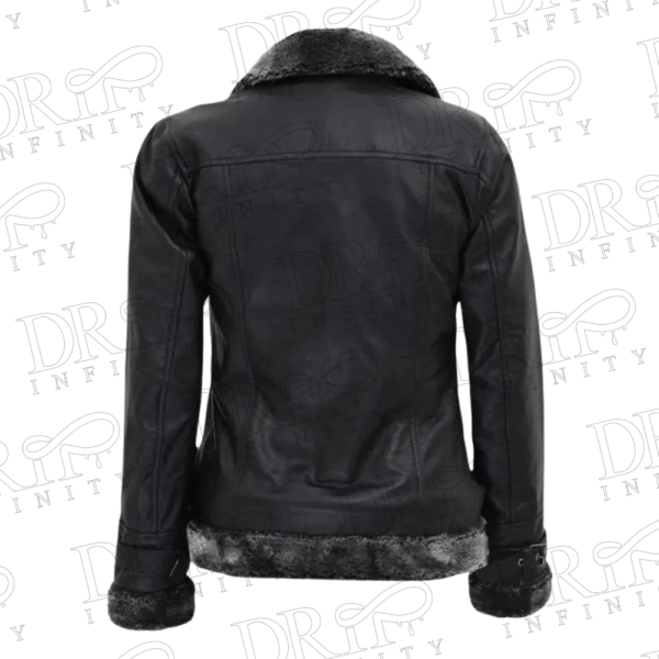 DRIP INFINITY: Women's Gertrude Shearling Leather Jacket (Back)