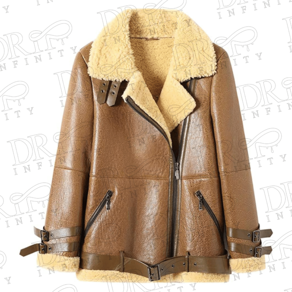 DRIP INFINITY: Women's Shearling Sheepskin Leather Jacket