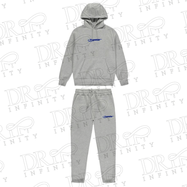 Drip Infinity: Men's Grey Hyperdrive Embroidered Tracksuit