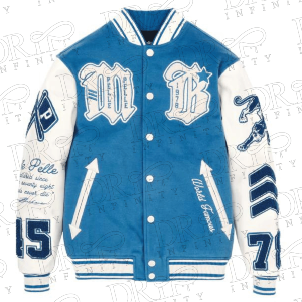 DRIP INFINITY: Pelle Pelle World Famous Royal Blue Varsity Jacket