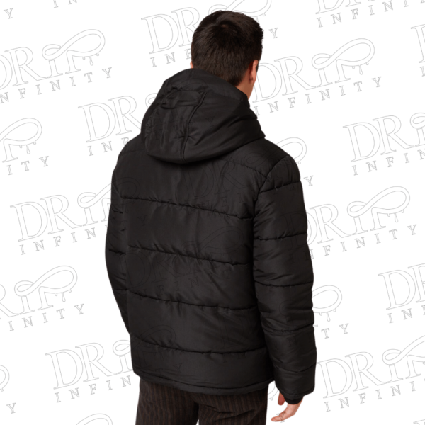 DRIP INFINITY: Men's Black Padded Puffer Jacket (Back)