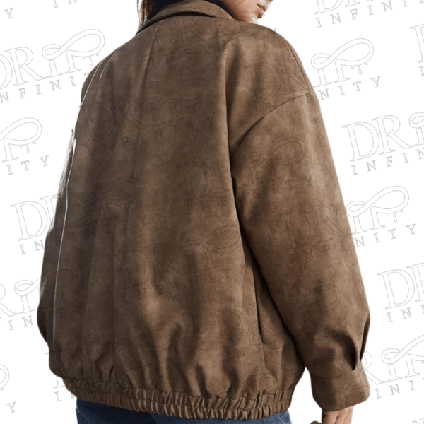 DRIP INFINITY: Women's Drop Shoulder Leather Jacket (Back)