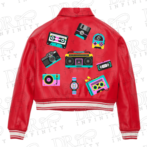 DRIP INFINITY: Women's Cropped Leather Varsity Jacket (Limited Edition )