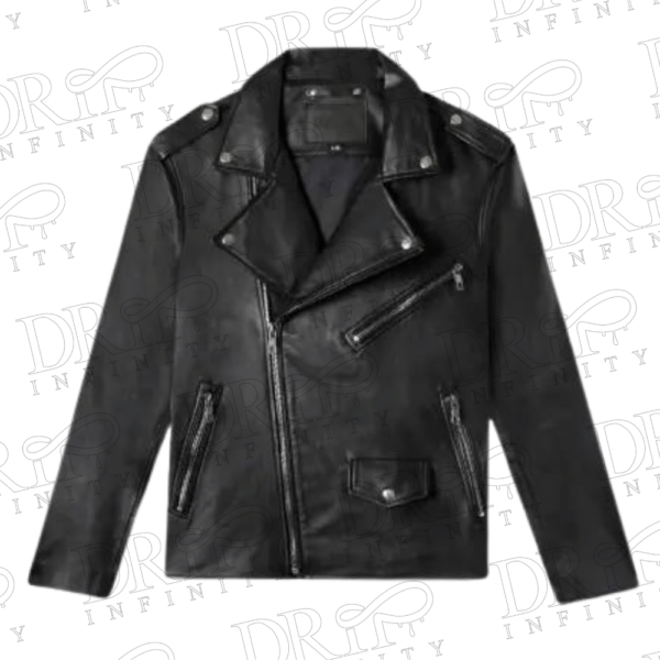 DRIP INFINITY: Men’s Classic Black Biker Leather Jacket