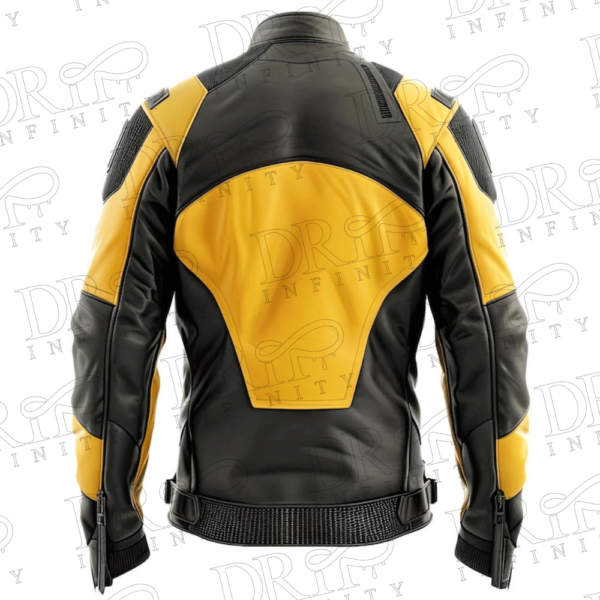 DRIP INFINITY: Men's Classic Casual Moto Biker Leather Jacket (Back)
