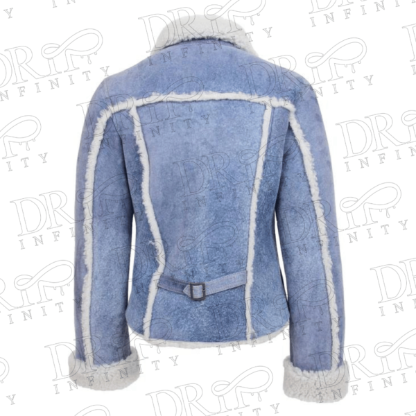 DRIP INFINITY: Denim Blue Washed Genuine Shearling Leather Jacket (Limited Edition)