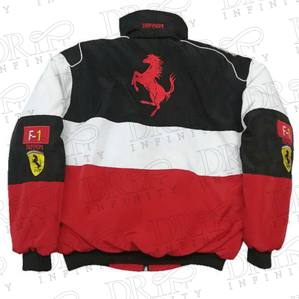 DRIP INFINITY: Ferrari Autumn Motorcycle Racing Vintage Jacket (Back)