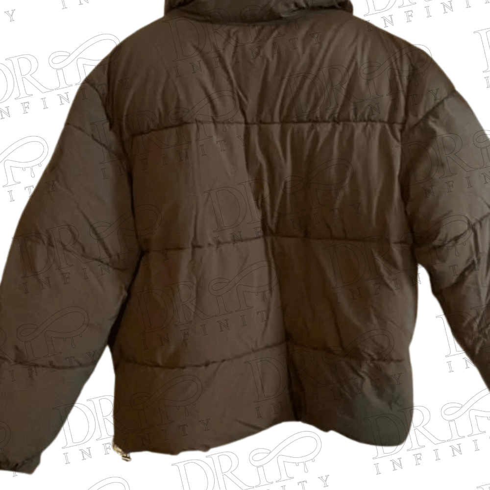 DRIP INFINITY: Men's Brown Puffer Down Jacket (Back)