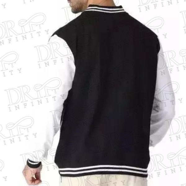 DRIP INFINITY: Men's Varsity Jacket Black (Back)