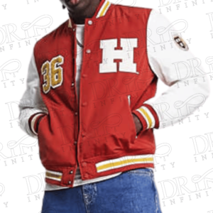 DRIP INFINITY: Men's Red Harvard Varsity Jacket