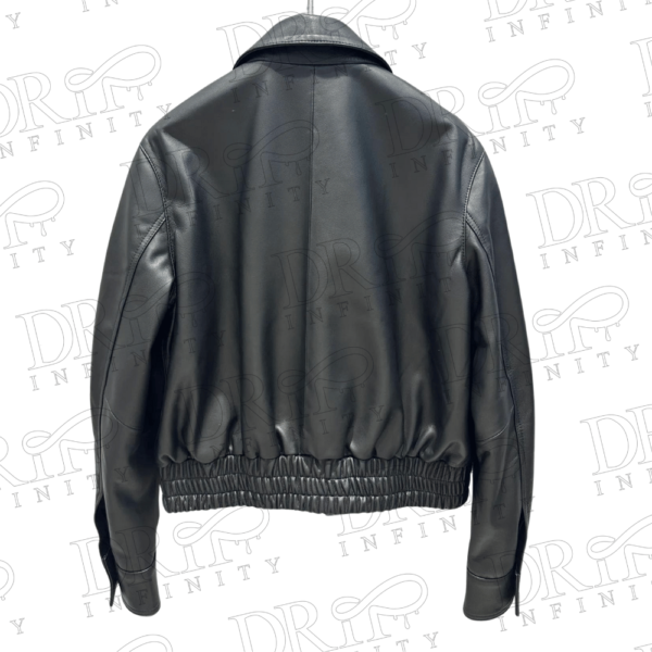 DRIP INFINITY: Men’s Cropped Leather Bomber Jacket (Back)
