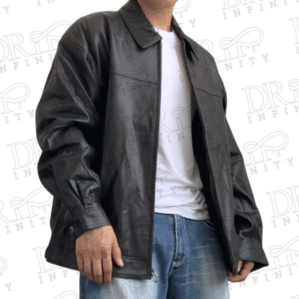 DRIP INFINITY: Men’s Vintage Genuine Leather Bomber Jacket