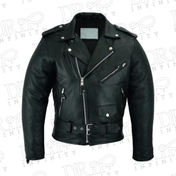 DRIP INFINITY: Men's Classic Brando Biker Leather Jacket