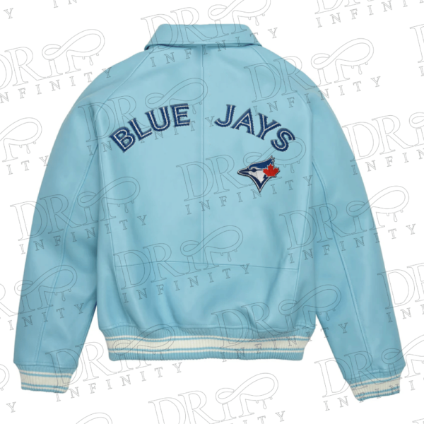 DRIP INFINITY: Blue Jays Leather Varsity Jacket