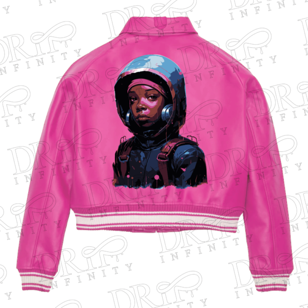 DRIP INFINITY: Girl Do Anything Pink Leather Varsity Jacket (Limited Edition )
