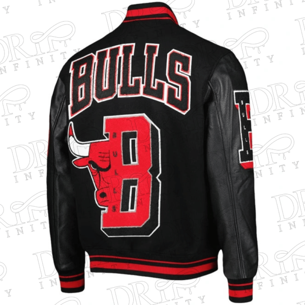 Drip Infinity: Chicago Bulls NBA Finals Champions Varsity Jacket (Back)