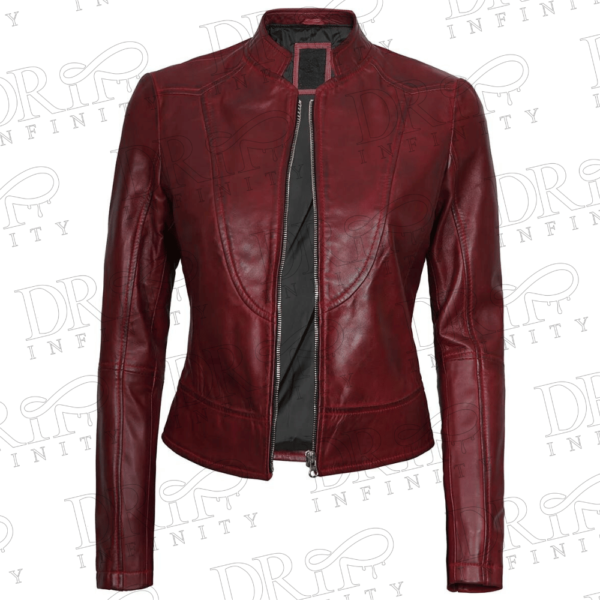 DRIP INFINITY: Retro Chic Sheepskin Leather Jacket