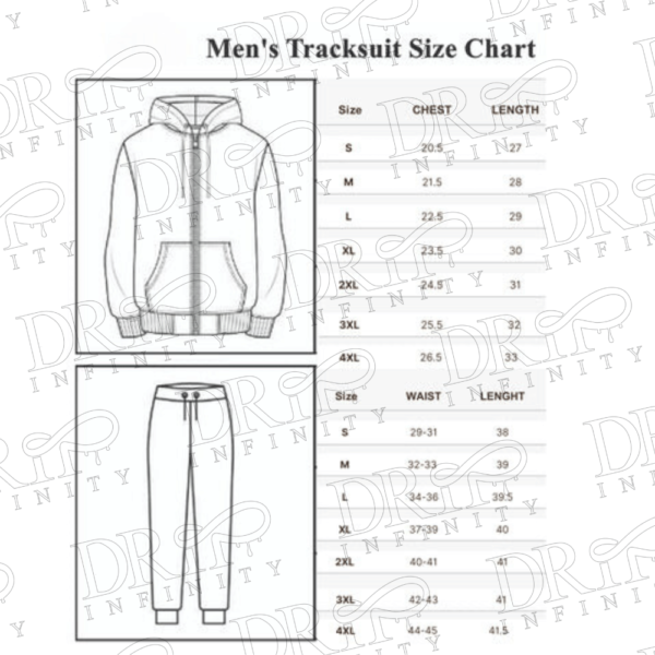 Tracksuit Size Chart