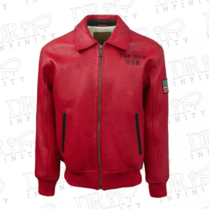 DRIP INFINITY: Top Gun Lady Lucky Red Bomber Jacket