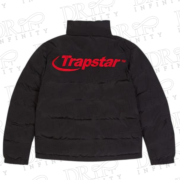 DRIP INFINITY: Trapstar Hyperdrive Puffer Jacket (Black/Red) (Back)