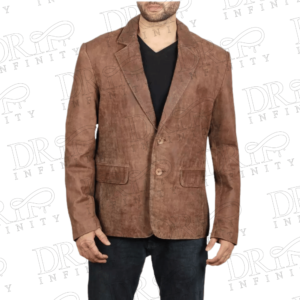 DRIP INFINITY: Men's Exclusive Brown Leather Blazer