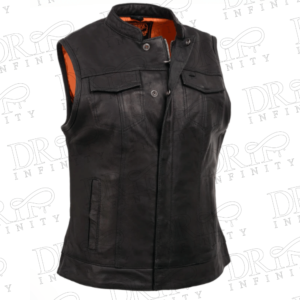 DRIP INFINITY: Women’s Milwaukee Leather Club Style Motorcycle Vest