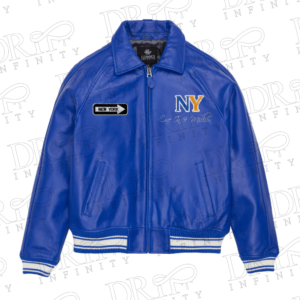 DRIP INFINITY: New York Leather Varsity Jacket