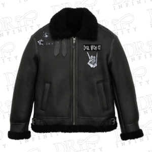 DRIP INFINITY: Sheepskin Black B3 Bomber Leather Jacket (Limited Edition)