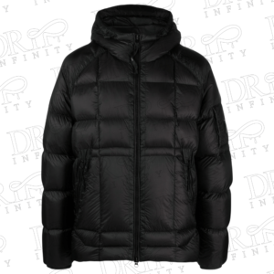 DRIP INFINITY: Men’s Shell Black Hooded Quilted Jacket