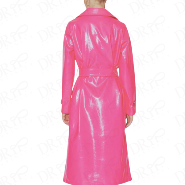 DRIP INFINITY: Women's Blush Rose Leather Elegance Coat (Limited Edition)