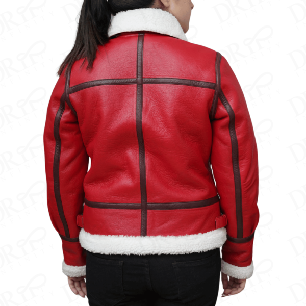 DRIP INFINITY: Women's Aviator Red B3 Shearling Jacket (Limited Edition)