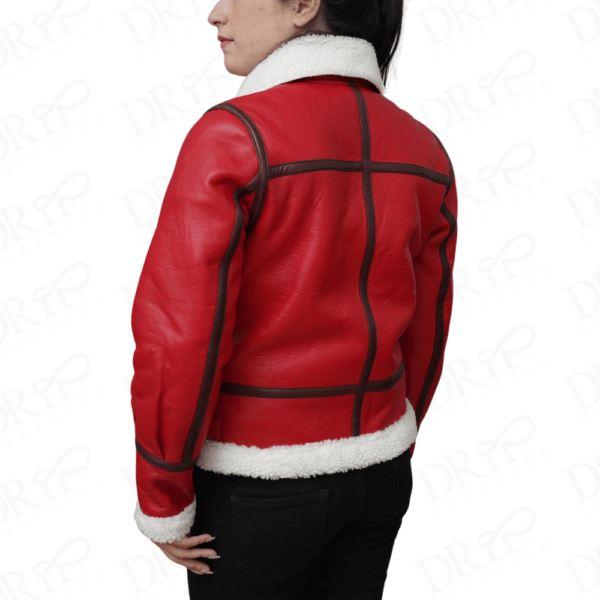 DRIP INFINITY: Women's Aviator Red B3 Shearling Jacket (Limited Edition)